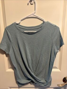 GAP Light Blue Short Sleeve Twist-Hem Tee